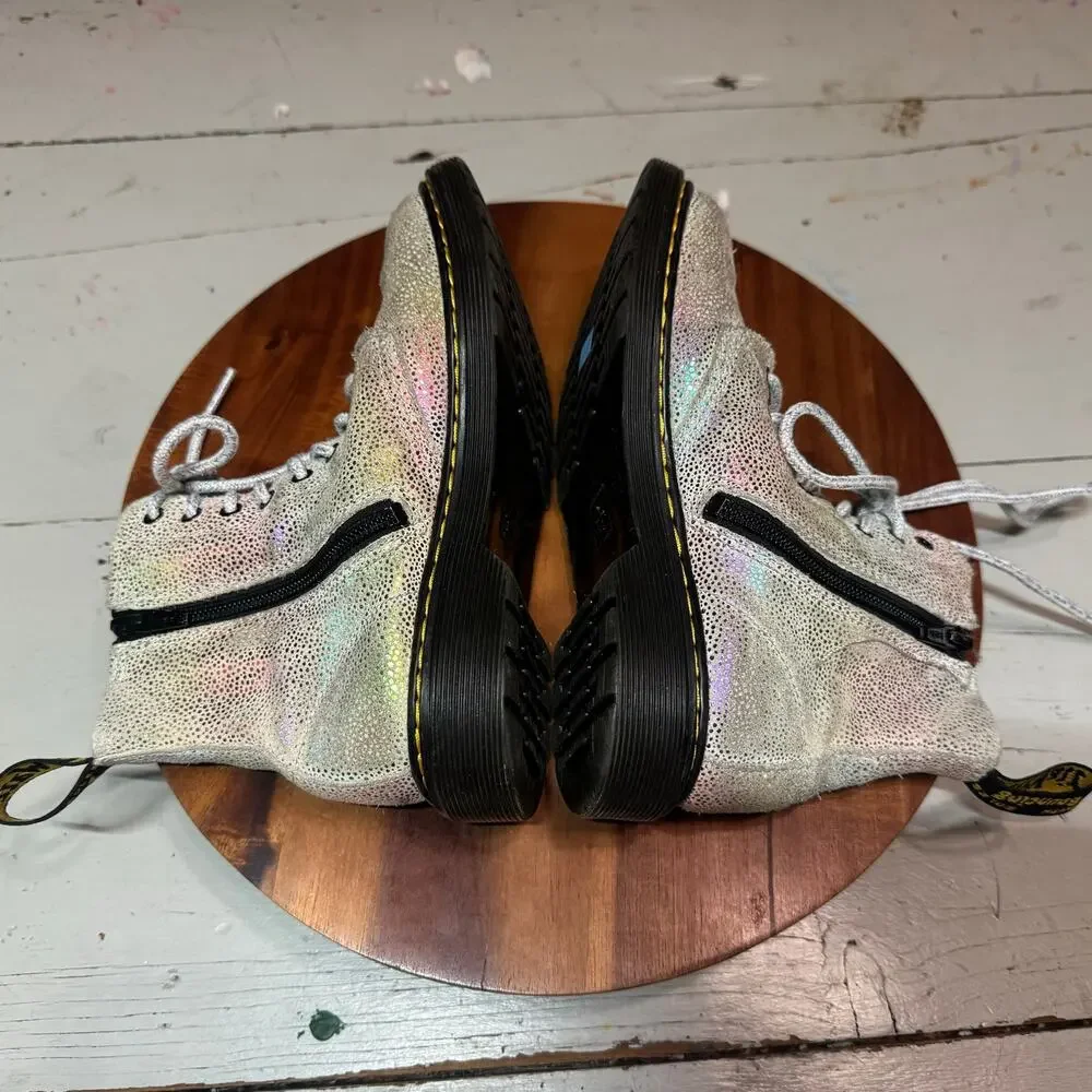 Dr. Martens 1460 Pascal Youth Size 2 Glitter Rainbow Boots